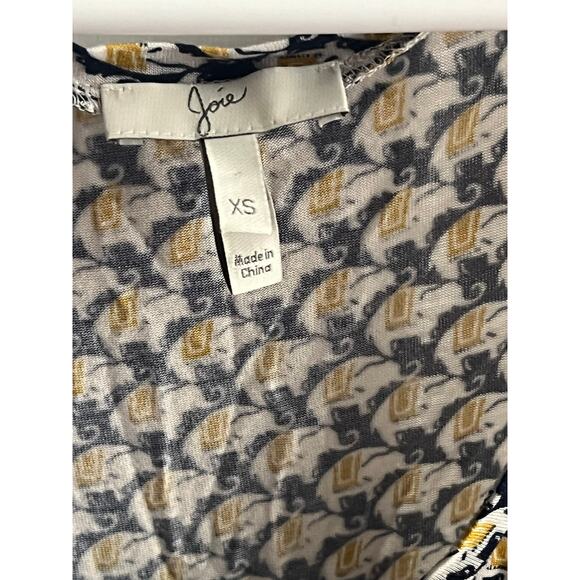 Joie Elephant Print Tank Top | XS | Scoop Neck | 100% Rayon | EUC - Picture 2 of 6